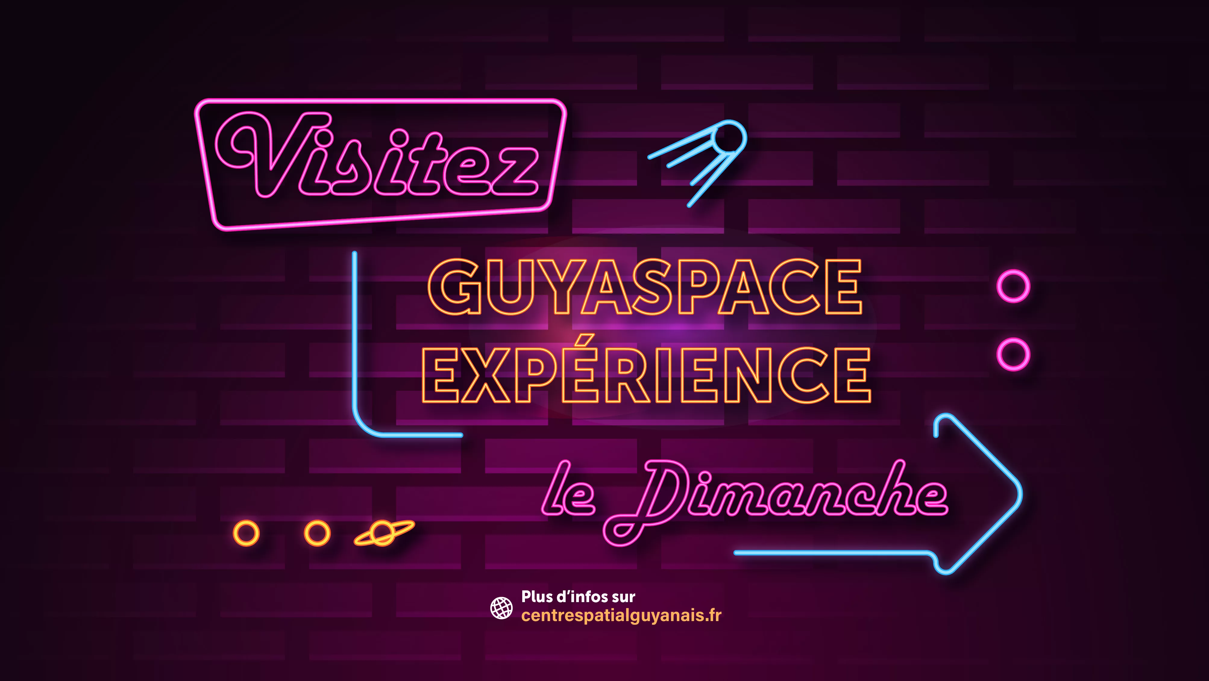 Visuel de promo ouverture Guyaspace Expérience un dimanche par mois 