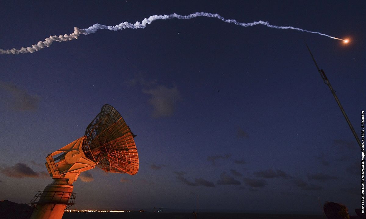 Le radar suit la trajectoire du lanceur pendant son vol. 