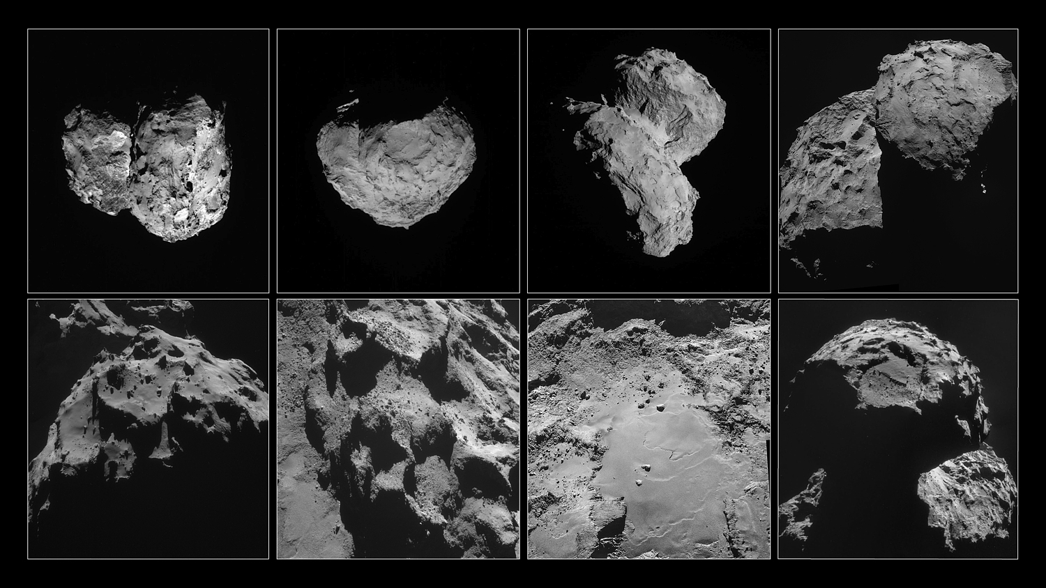 Vues de la comète Tchourioumov-Guérassimenko par Rosetta