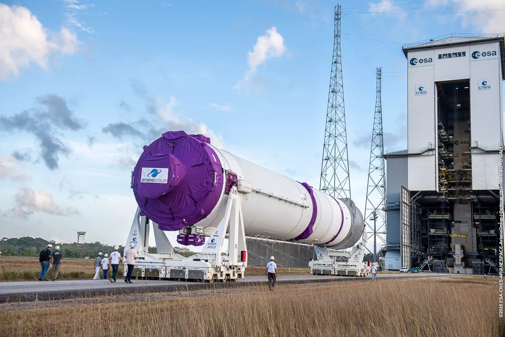 Transfert corps central Ariane 6 vers pas de tir