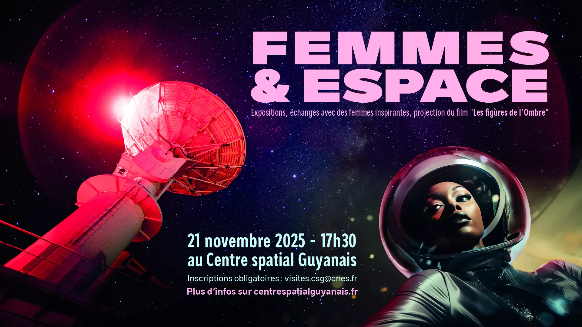 visuel promo événement femmes et espace au CSG