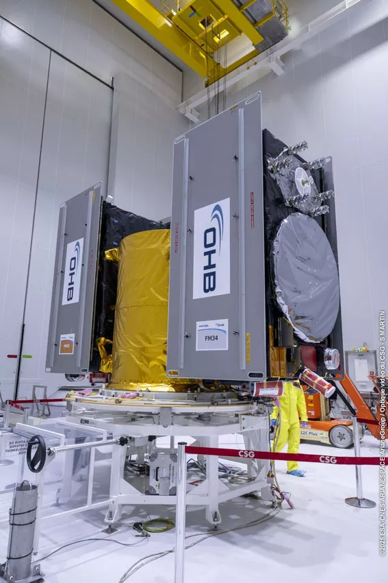 Pose satellites galileo L14 sur palette