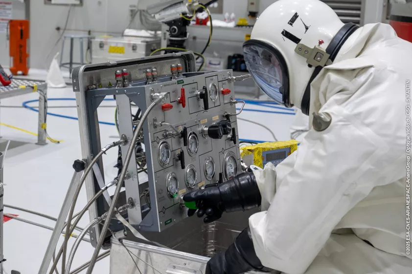 Remplissage en ergols satellites Galileo L14