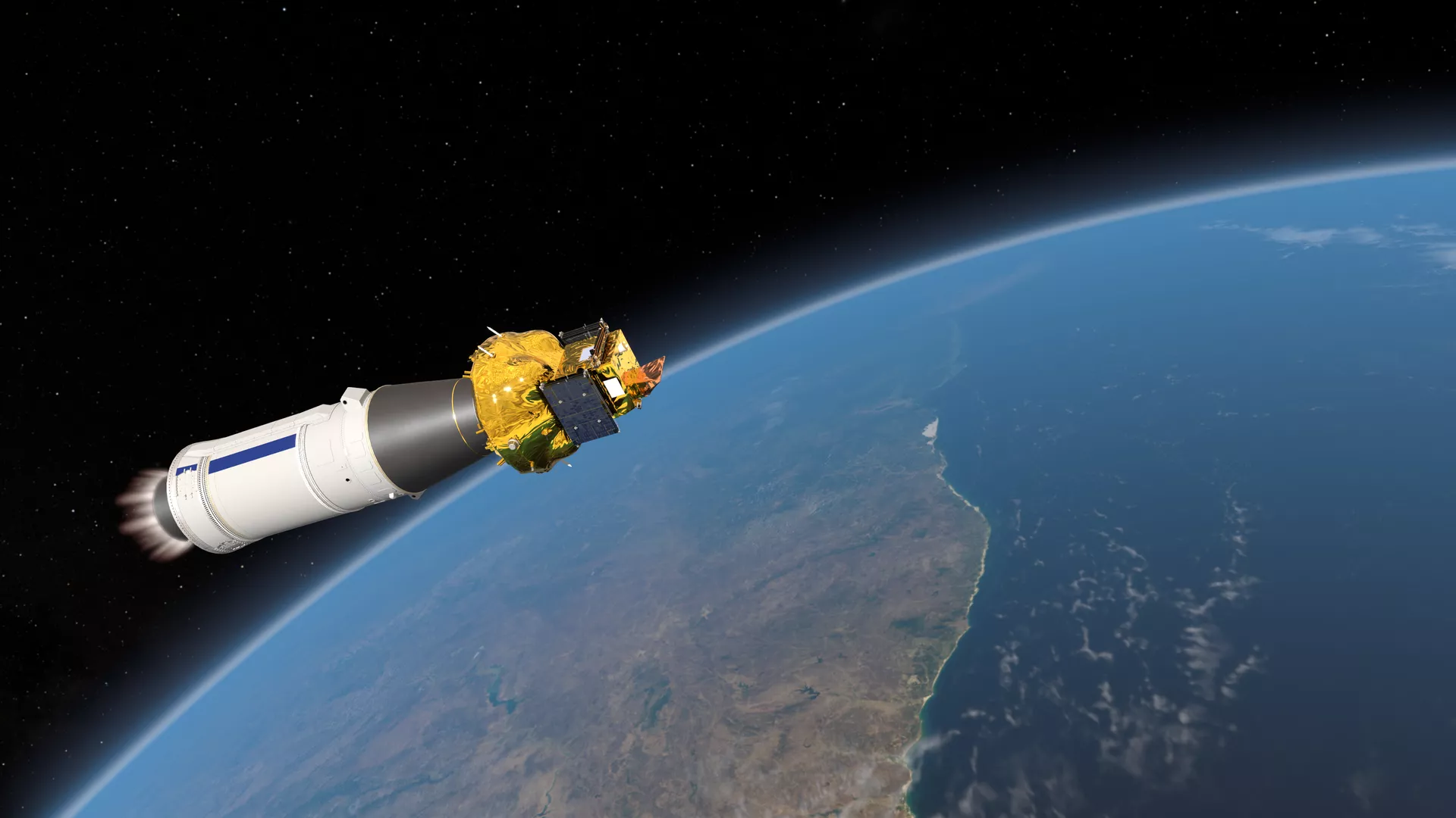 vue d'artiste du satellite smile en orbite