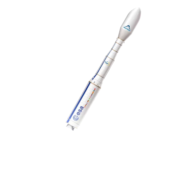 Infographie lanceur Vega C incliné