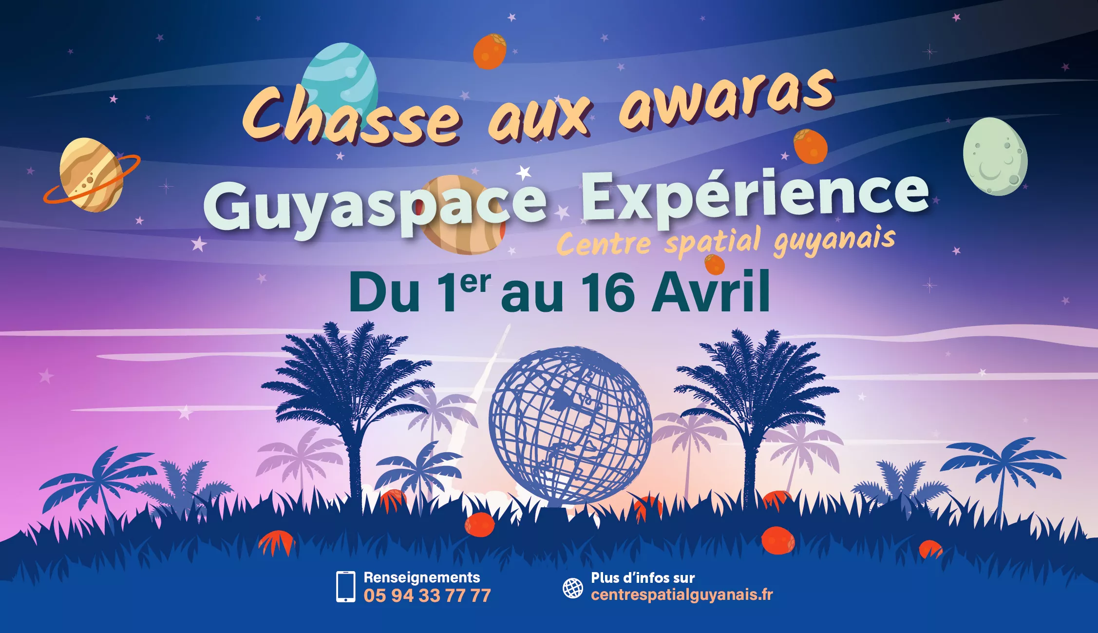 Chasse aux awaras à Guyaspace Expérience en avril 2026